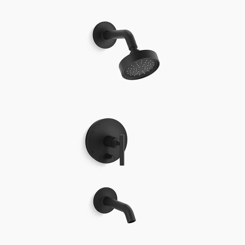 Kohler Rite-Temp® bath and shower trim kit with push-button diverter and lever handle, 1.75 gpm