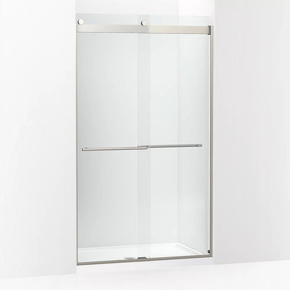 Kohler Frameless sliding shower door, 81-5/8" H x 44-5/8 - 47-5/8" W, with 3/8"-thick Crystal Clear glass