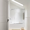 Kohler Sliding bath door, 59-3/4" H x 56-5/8 - 59-5/8" W, with 1/4" thick Crystal Clear glass