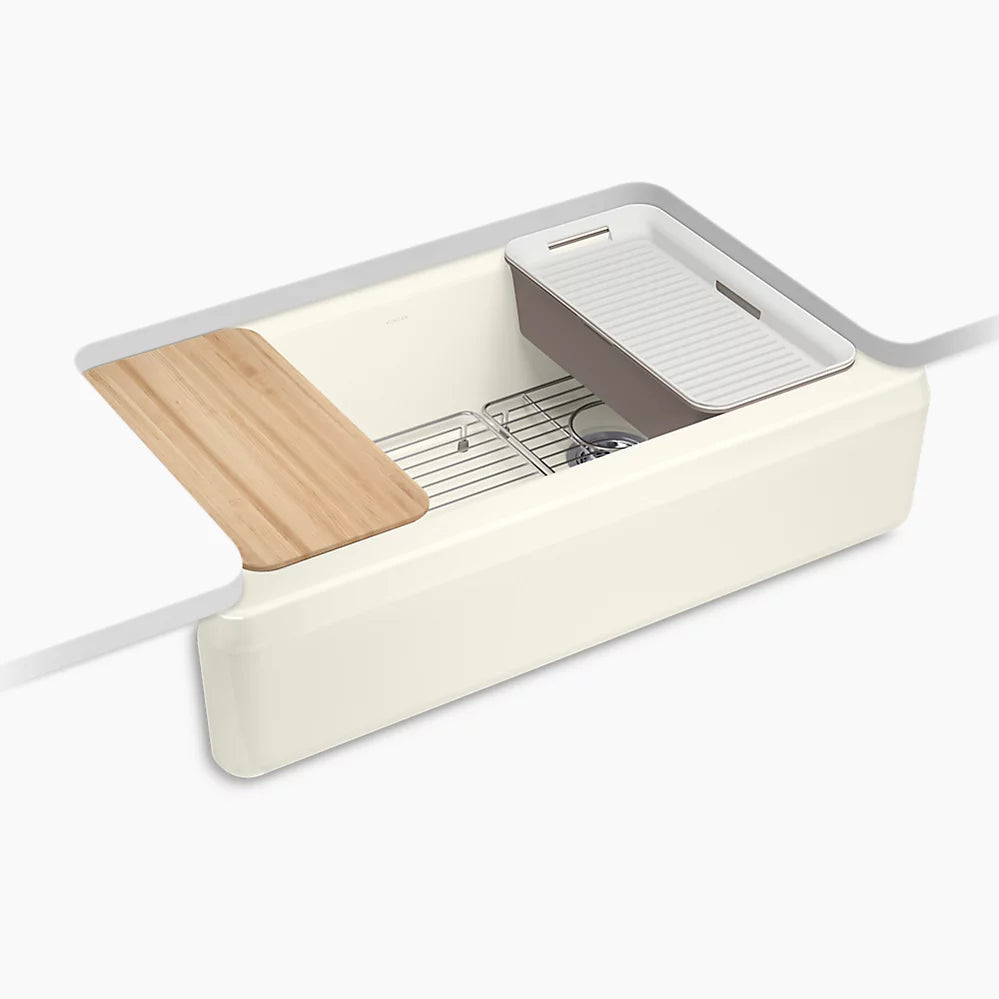 Kohler 35-3/4" undermount single-bowl farmhouse workstation kitchen sink