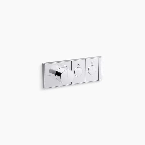 Kohler Two-outlet recessed mechanical thermostatic valve control