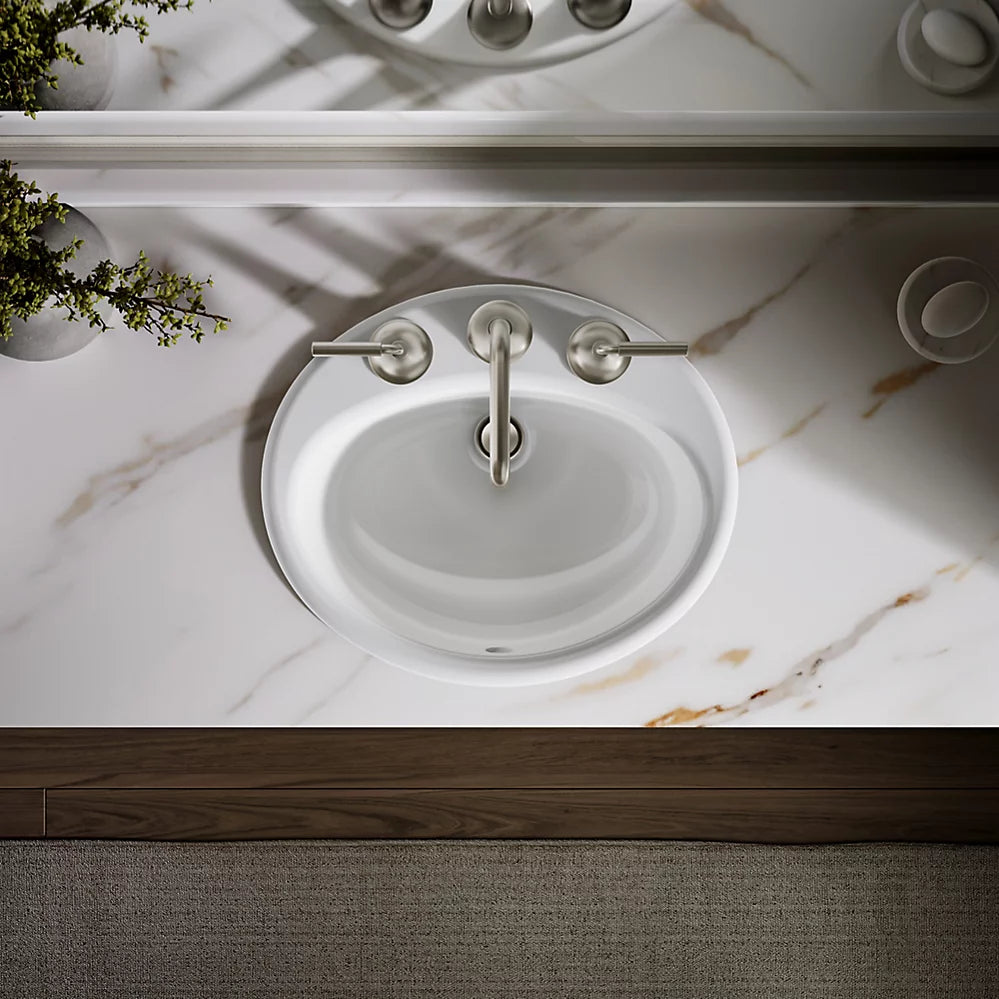 Kohler 19-1/4" oval drop-in bathroom sink