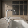 Kohler Single-handle kitchen sink faucet with two-function extended-reach spout and side sprayer