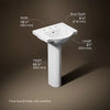 Kohler 21" rectangular pedestal bathroom sink