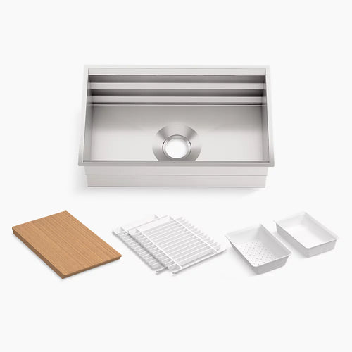 Kohler 29" undermount single-bowl workstation kitchen sink
