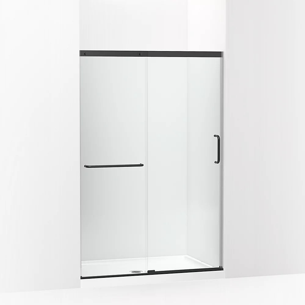 Kohler Sliding shower door, 70-1/2" H x 44-1/4 - 47-5/8" W, with 1/4" thick Crystal Clear glass