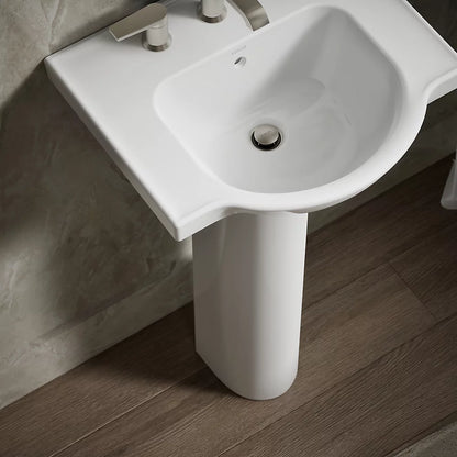 Kohler 21" rectangular pedestal bathroom sink