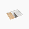 Kohler 25" undermount single-bowl workstation kitchen sink