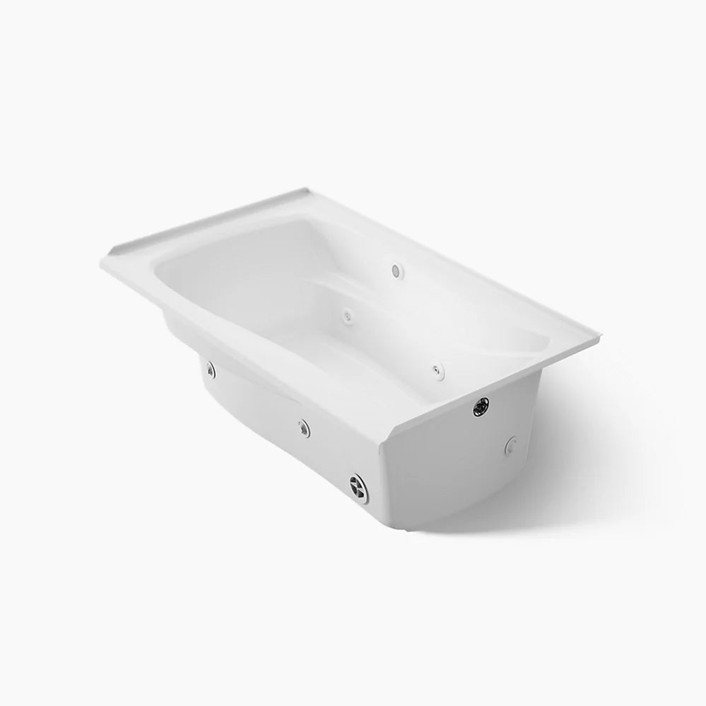Mariposa® 60" x 36" alcove heated whirlpool, right drain and heater