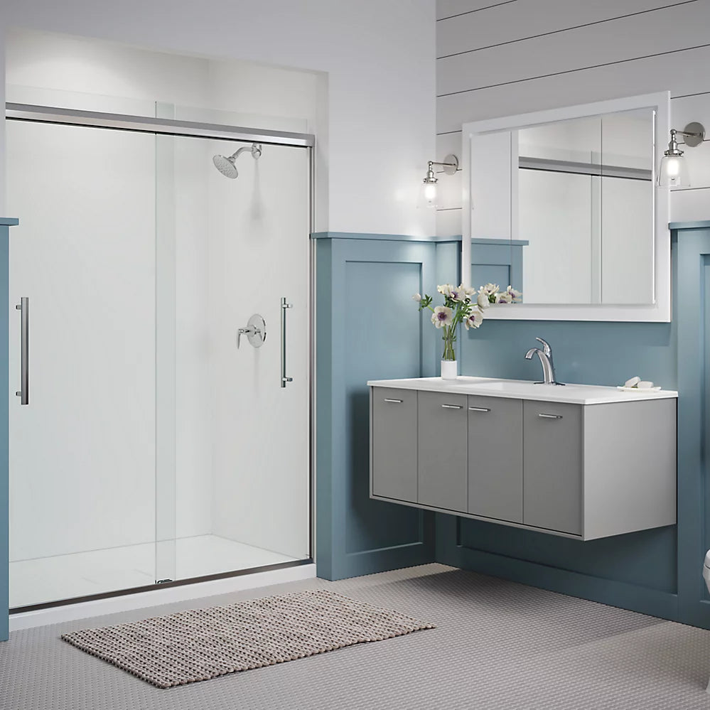 Kohler 79-1/16" H sliding shower door with 5/16"-thick glass