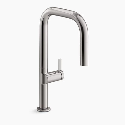 Kohler Touchless pull-down kitchen sink faucet with two-function sprayhead