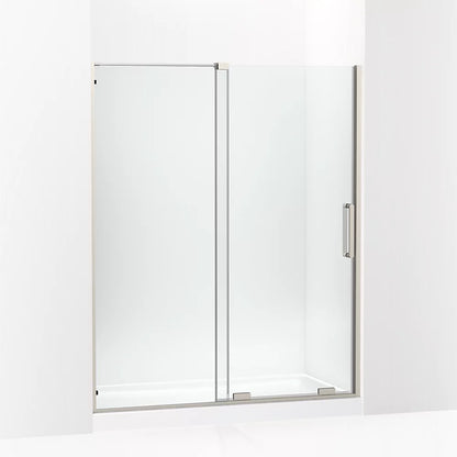 Kohler Sliding shower door, 71-3/4" H x 55-3/4 - 59-3/4" W, with 5/16" thick Crystal Clear glass