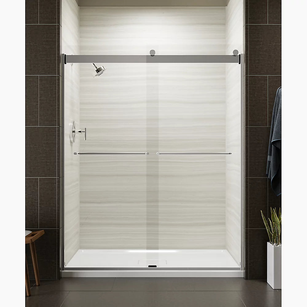 Kohler 74" H sliding shower door with 1/4"-thick glass