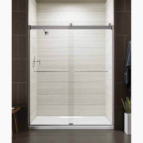 Kohler 74" H sliding shower door with 1/4"-thick glass