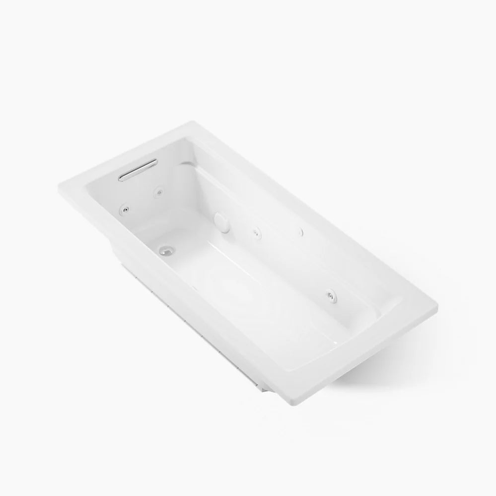Kohler Archer Whirlpool Bath With Bask Heated Surface 66 x 32-Inch Drop-In Bathtub