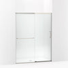 Kohler Sliding shower door, 70-1/2" H x 50-1/4 - 53-5/8" W, with 1/4" thick Frosted glass