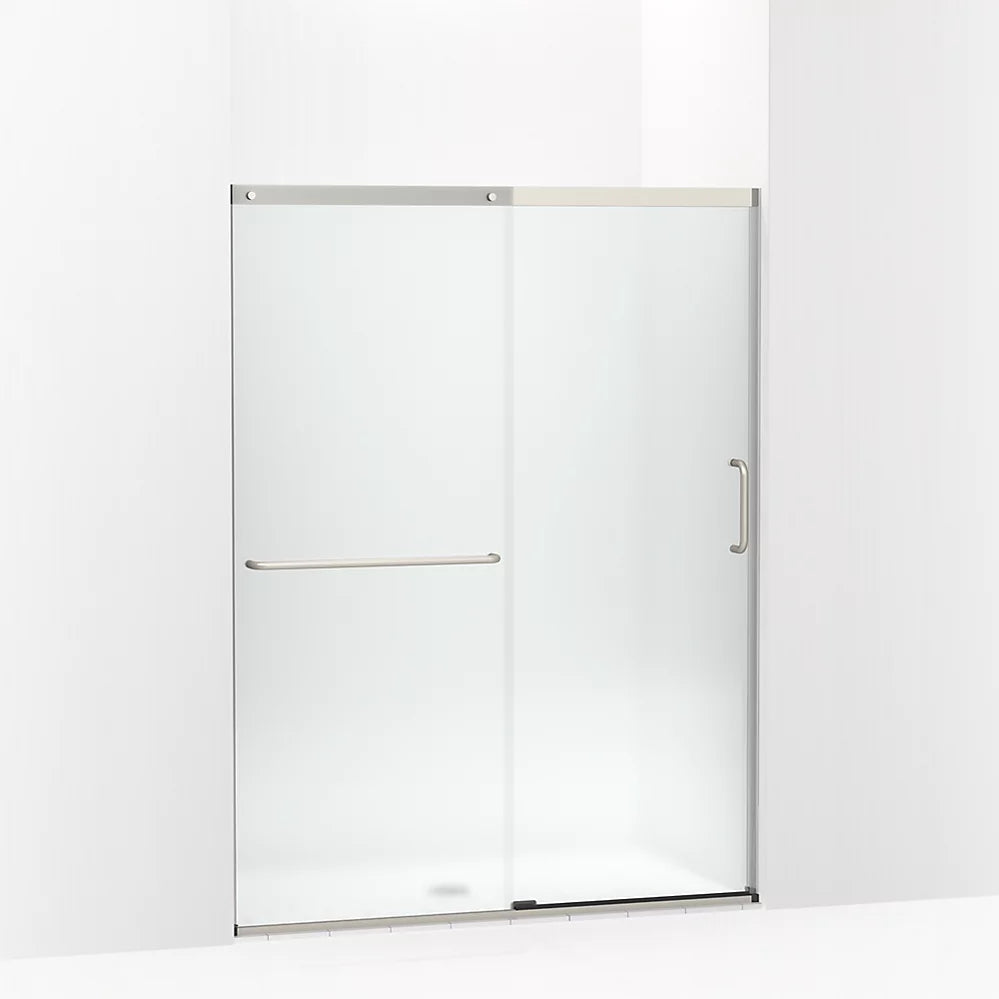 Kohler Sliding shower door, 70-1/2" H x 50-1/4 - 53-5/8" W, with 1/4" thick Frosted glass