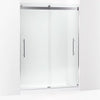 Kohler Frameless sliding shower door, 81-5/8" H x 56-5/8 - 59-5/8" W, with 3/8"-thick Crystal Clear glass