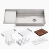 Kohler 45" undermount single-bowl workstation kitchen sink