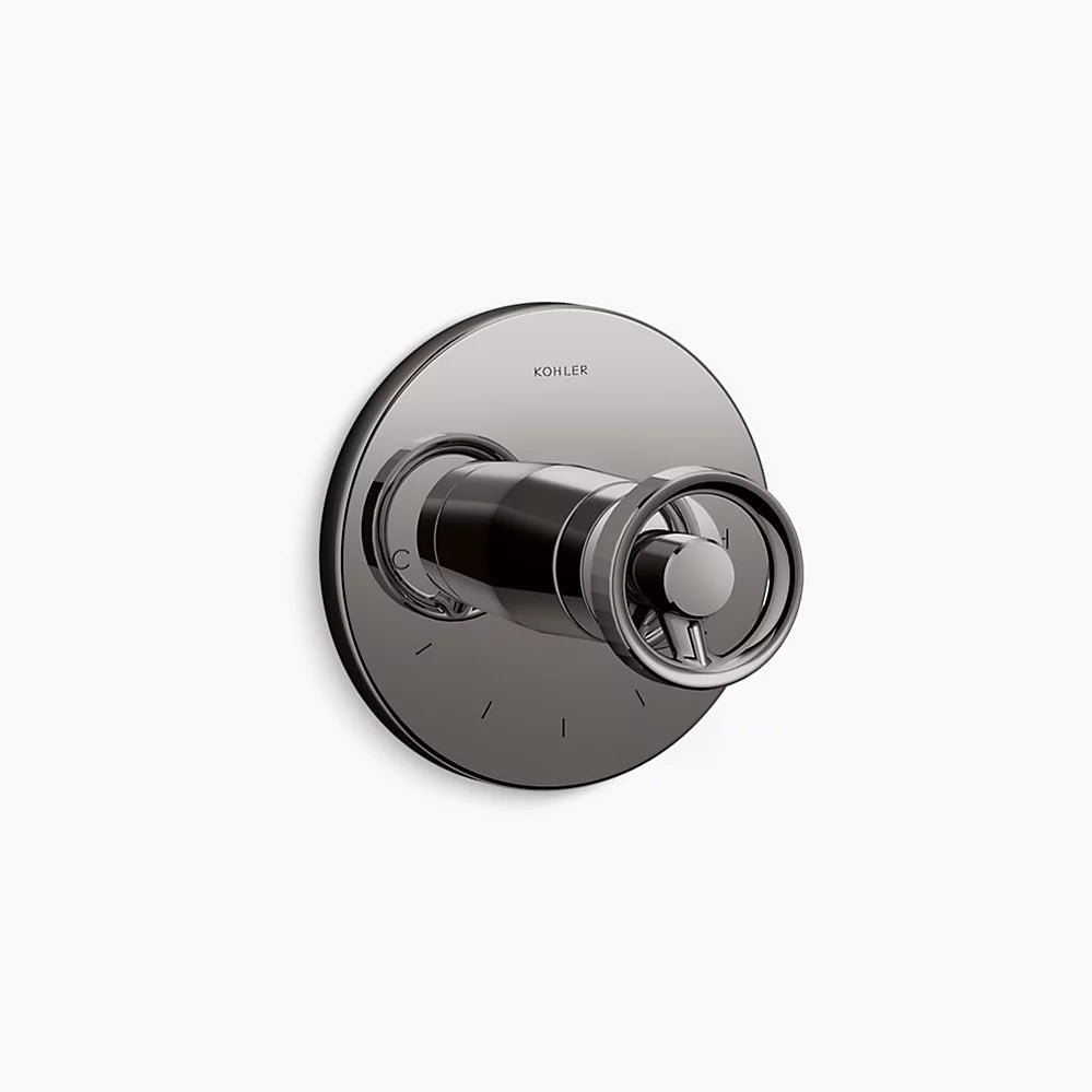 Kohler MasterShower® temperature control valve trim with Industrial handle