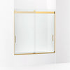 Kohler 62" H sliding bath door with 1/4"-thick glass