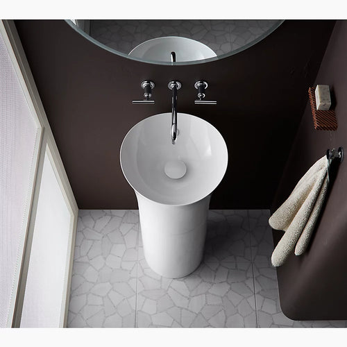 Kohler 16" pedestal bathroom sink, no overflow