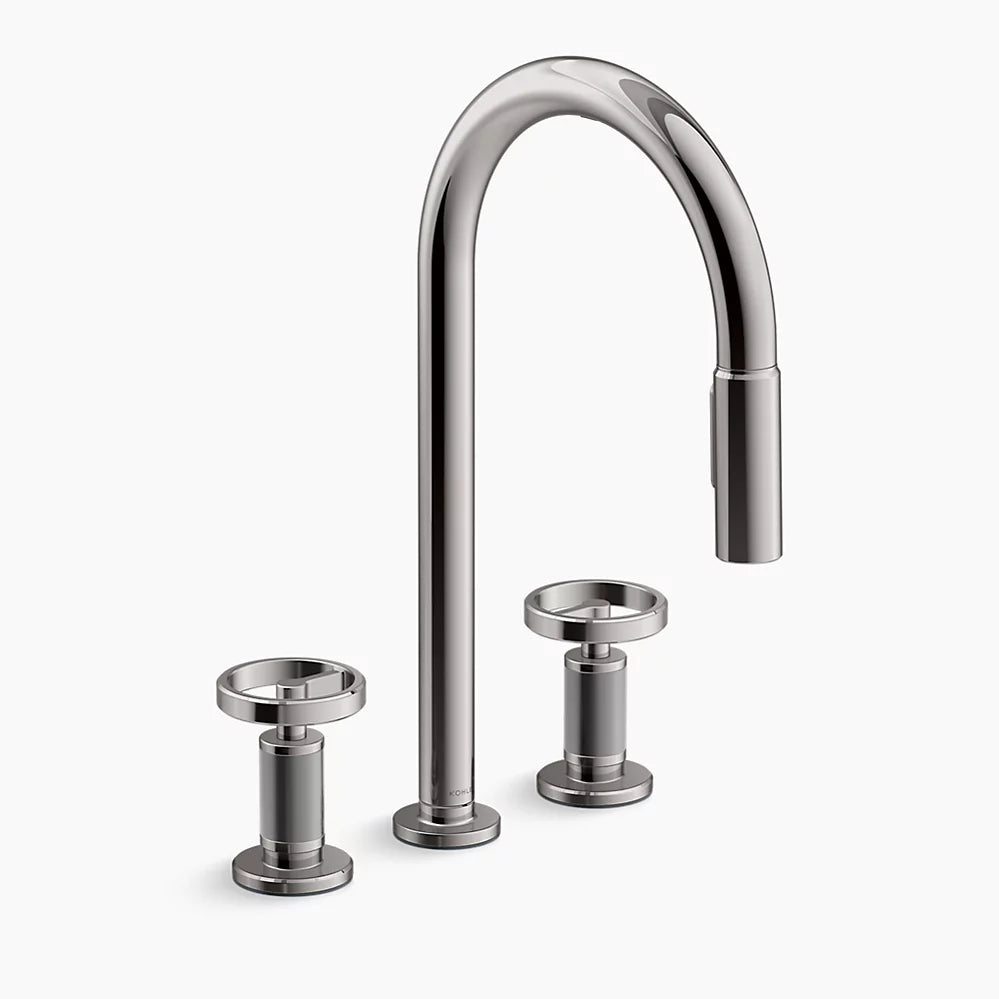 Kohler Billet® Touchless pull-down kitchen sink faucet with two-function sprayhead