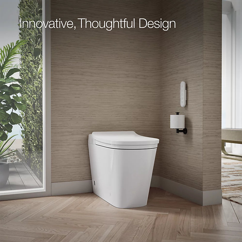 Kohler Leap™ One-piece elongated smart toilet with front bidet wand technology, dual-flush