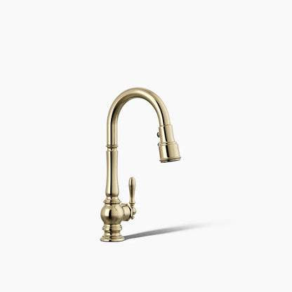 Kohler Artifacts® Pull-down kitchen sink faucet with three-function sprayhead