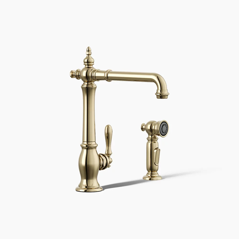Kohler Artifacts® Single-handle kitchen sink faucet with side sprayer