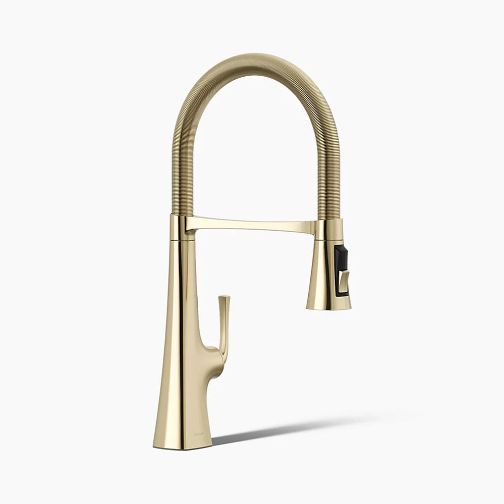 Kohler Graze® Semi-professional kitchen sink faucet with three-function sprayhead