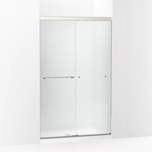 Kohler Sliding shower door, 76" H x 44-5/8 - 47-5/8" W, with 5/16" thick Frosted glass