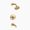 Kohler Rite-Temp® bath and shower trim kit with push-button diverter and cross handle, 1.75 gpm