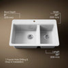 Kohler Riverby® 33" top-mount double-bowl workstation kitchen sink