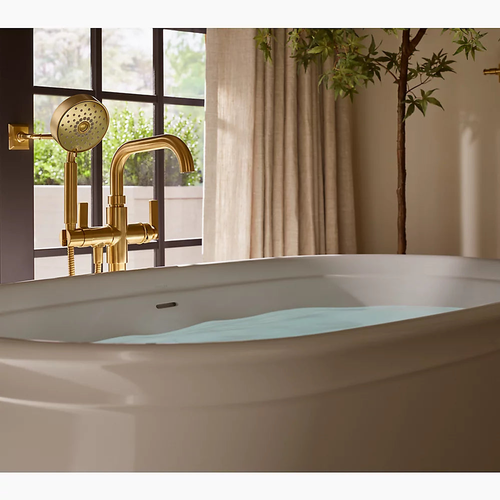 Kohler Floor-mount bath filler trim with handshower