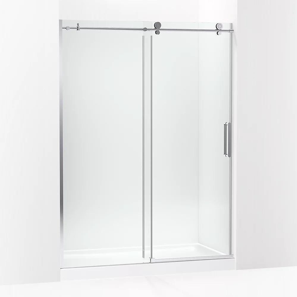 Kohler Sliding shower door, 78" H x 56-1/8 - 59-7/8" W, with 3/8" thick Crystal Clear glass