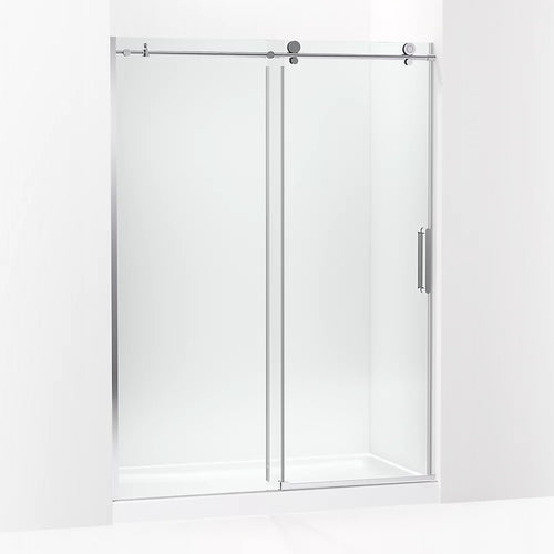 Kohler Sliding shower door, 78" H x 56-1/8 - 59-7/8" W, with 3/8" thick Crystal Clear glass