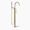 Kohler Floor-mount bath filler trim with lever handles and handshower