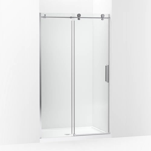 Kohler Sliding shower door, 78" H x 44-1/8 - 47-7/8" W, with 3/8" thick Crystal Clear glass