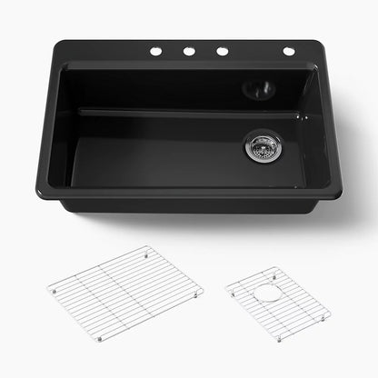Kohler Riverby® 33" top-mount single-bowl kitchen sink