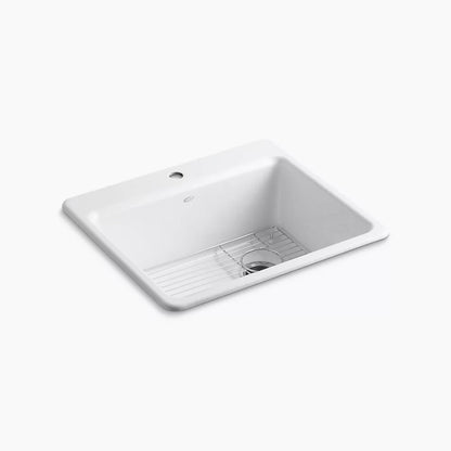 Kohler Riverby® 25" top-mount single-bowl kitchen sink
