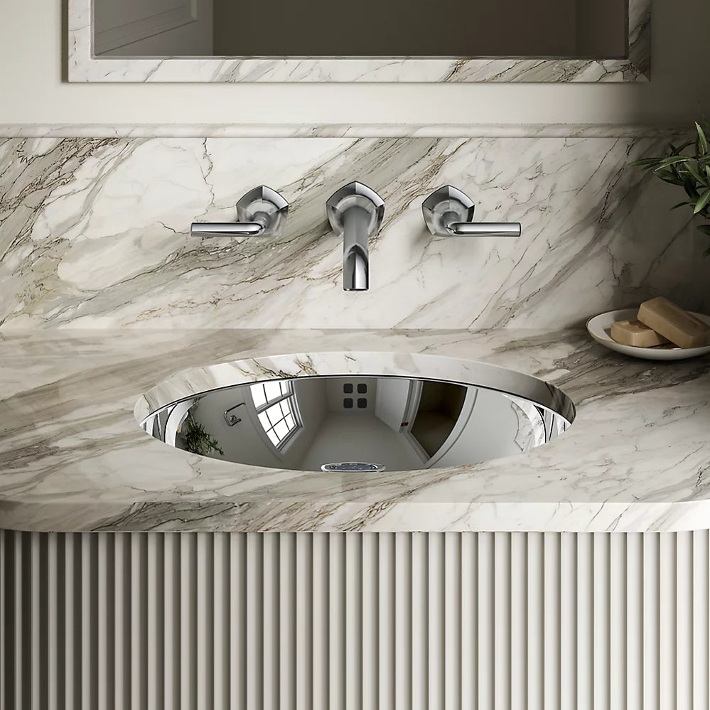 Kohler 20" oval drop-in/undermount bathroom sink, no overflow