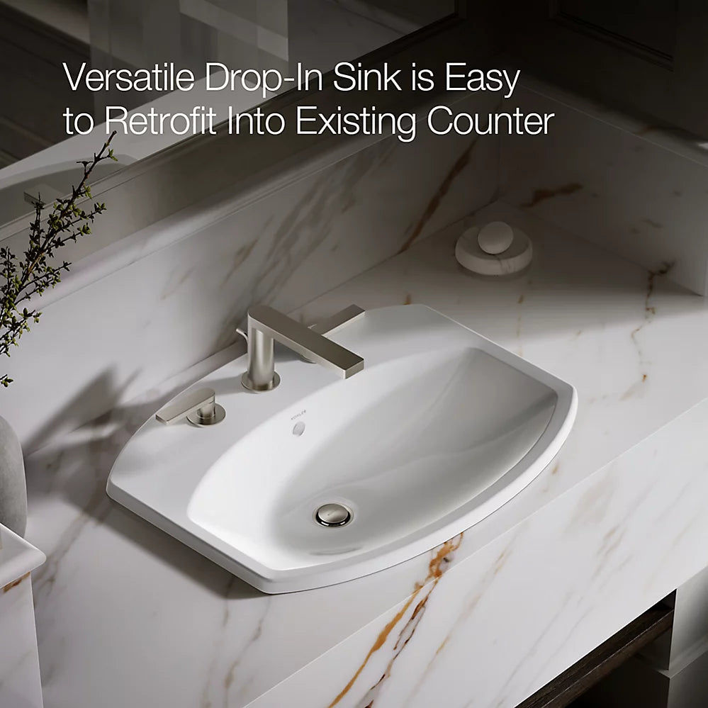 Kohler 22-3/4" rectangle drop-in bathroom sink