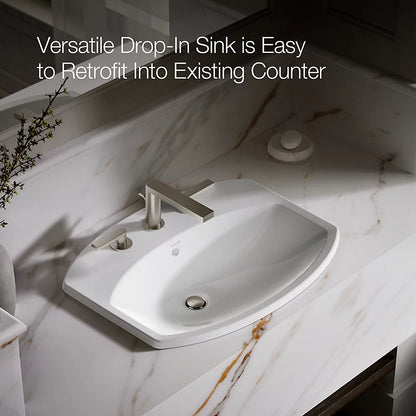 Kohler 22-3/4" rectangle drop-in bathroom sink