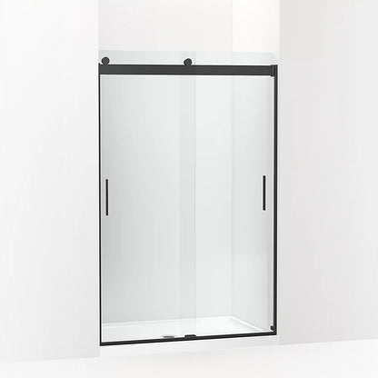 Kohler Levity Sliding shower door, 74" H x 43-5/8 - 47-5/8" W, with 1/4" thick Crystal Clear glass