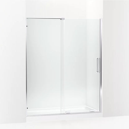 Kohler Sliding shower door, 71-3/4" H x 55-3/4 - 59-3/4" W, with 5/16" thick Crystal Clear glass