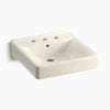 Kohler 20" x 18" wall-mount/concealed arm carrier bathroom sink with 8" widespread faucet holes