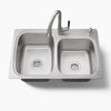 Kohler All-In-One 33" top-/undermount double-bowl kitchen sink