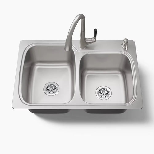 Kohler All-In-One 33" top-/undermount double-bowl kitchen sink
