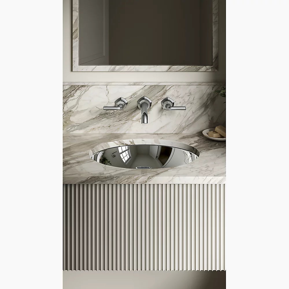Kohler 20" oval drop-in/undermount bathroom sink, no overflow